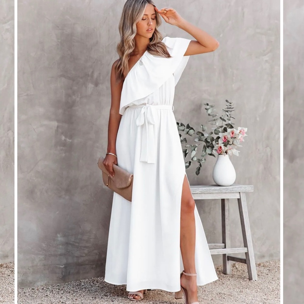 One Shoulder Maxi Dress